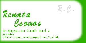 renata csomos business card
